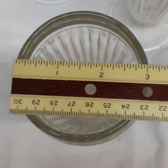 Jeannette soda fountain footed tumblers Set of 5 vintage clear glass - Picture 6 of 6